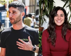 Joan Castellà and Laura Contreras, Marketing leads at Wikiloc